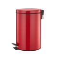 12 Liter Edelstahl Treteimer Farbe Rot