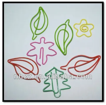 leaf and tree shape different kinds paper clip