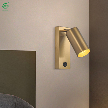 Modern Indoor Room Decor: Bedside Lamp, Wall Recessed Light, and LED Stair Lighting