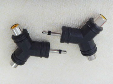 mono plugs 3.5mm mono plug to dual rca jack y type