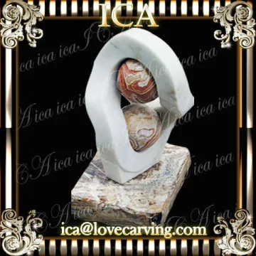 Mix color stone abstract carving