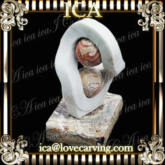 Mix color stone abstract carving