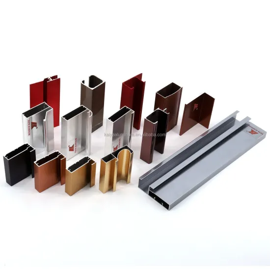 Hot Selling High-Quality Custom Extruded Aluminum Interior Door with Wood Color Powder Coating for Cabinets