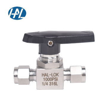 Stainless Steel Two Way Patterns Ball Valve with Double Ferrule