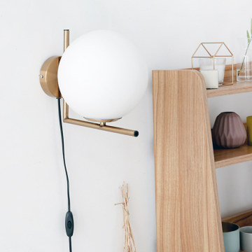 Unique LED Wall Art Floor Lamps with Ball Shade for Modern Hotel Bedrooms and Living Rooms
