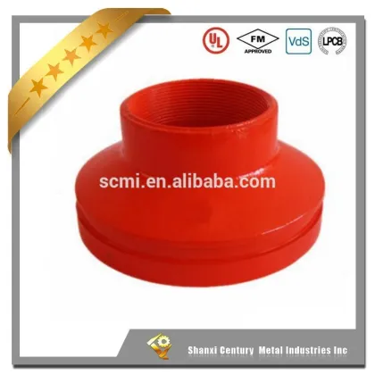Hot sale high quality ductile iron paint or galvanized mech grooved fittings