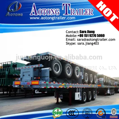40-50 ft Truck Trailer Use 3 axles flatbed semi trailer/ utility trailer for sale