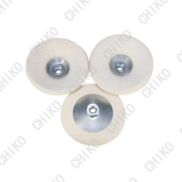 Herramientas abrasivas de lana de forma del tazón para pulido de espejo: disco de fieltro de molinillo angular con placa de respaldo de metal