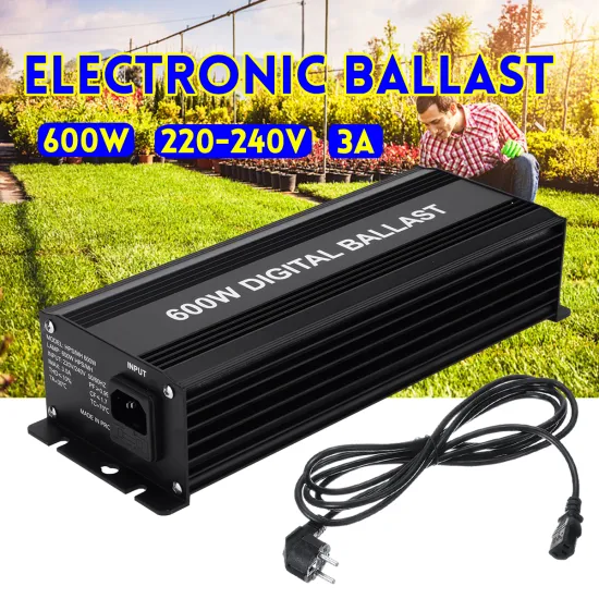 Digital 600W Ballasts for Garden Planter Grow Lights HPS MH Bulbs Electronic Dimmable EU PLUG