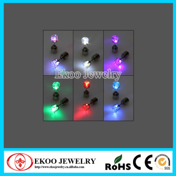 316L Surgical Steel LED Flashing CZ Earrring Stud Flashing Led Earring