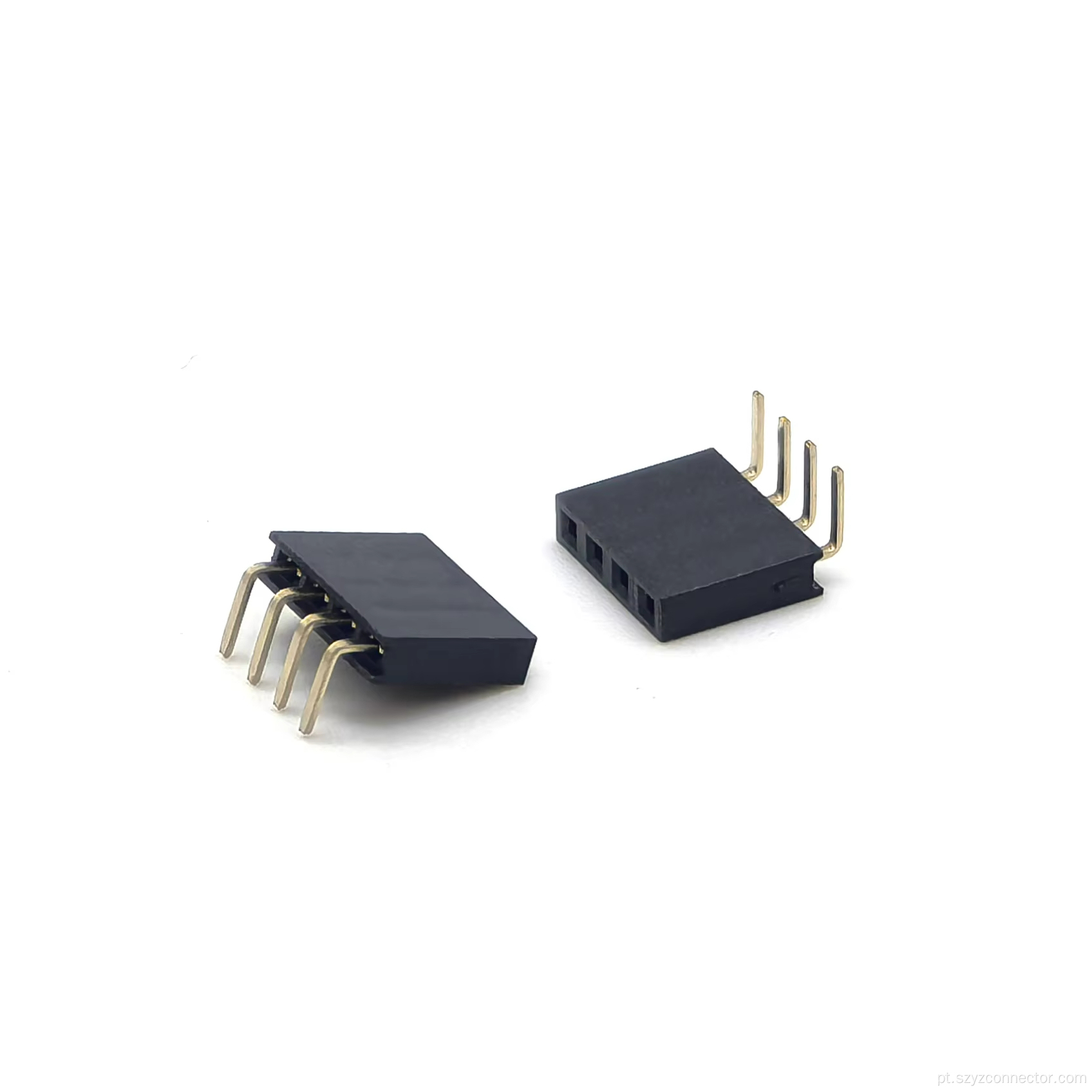 Cabeçote fêmea de 2,54 mm, linha única 4P