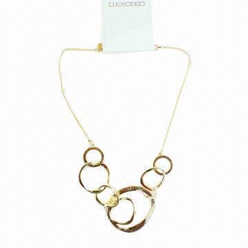 Irregular Casting Costume/Fashion Statement Gold Necklace, Small/Color Story Orders, Spring/Summer