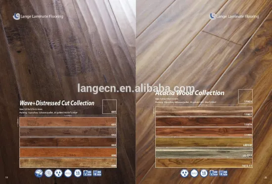 12.3mm wave distressed cut laminate flooring