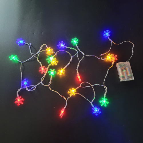 Forma de copo de nieve luces de cuerda LED de Navidad