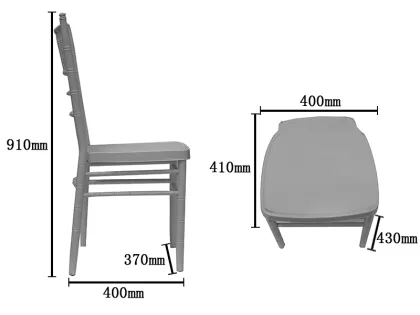 White Wedding Stackable Iron Tiffany Gold Metal Chiavari Chair