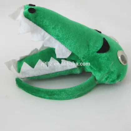 funny animal baby headband with crocodile