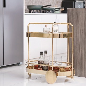 Luxus-Edelstahlwagen-Tee-Trolley