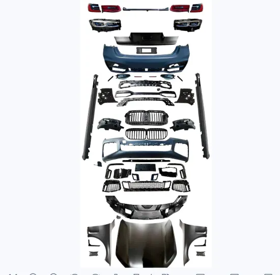 BMW 7 Series (G11) Early & Later Model Front and Rear Bumper, Hood, Headlight Kit Modification Set
