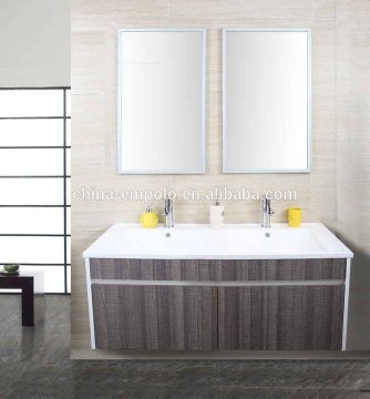 European modern design wood MDF Ply wood double basins wall mounted bathroom vanity EC809-12