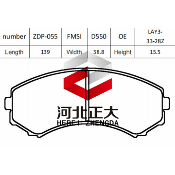 Brake pad of Mitsubishi V73 front D550