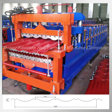 double layer 828 roof step tile forming machinery glazed tile double layer production line