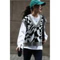 Women Loose Streetwear Preppy Style Knitwear