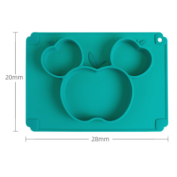 Assiette de silicone d&#39;aspiration en gros personnalisée pour les enfants