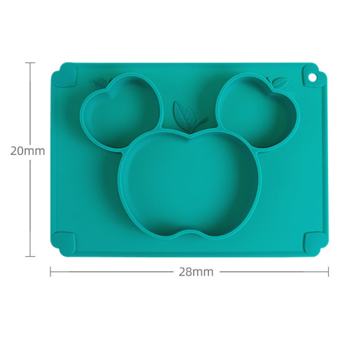 Placa de silicona de succión de una pieza personalizada para niños