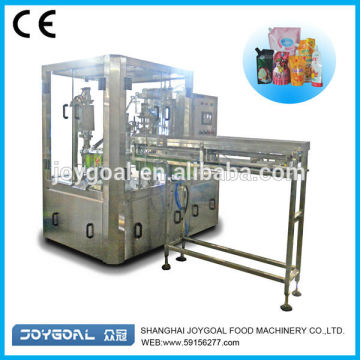 water and fruit/milk stand up pouch filling capping machine