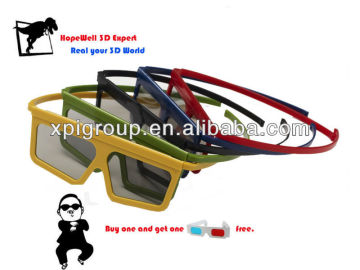 plastic frame Linear or Circular polarized Real D 3d glasses