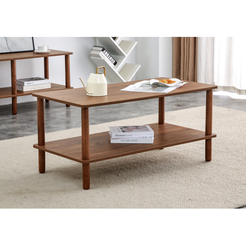 Elegant Modern Coffee Table with Dual Square Structure