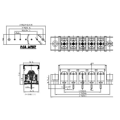 AT838-8.25XXX-CM Barrier Terminal Block Pitch8.25mm 