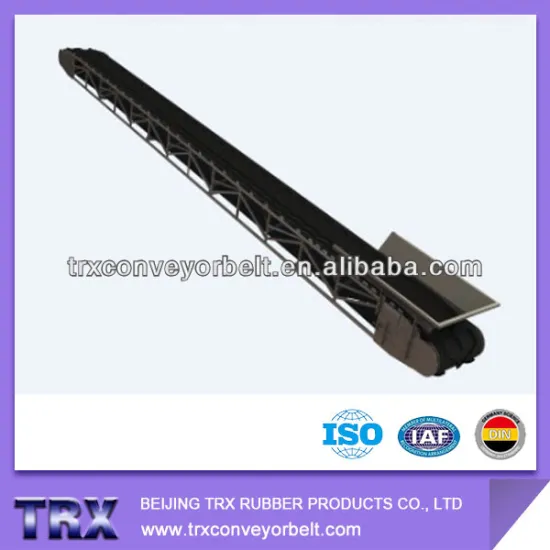 Inclined Black Rubber Nylon Conveyor Belt