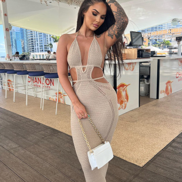 mesh long dress ladies dress