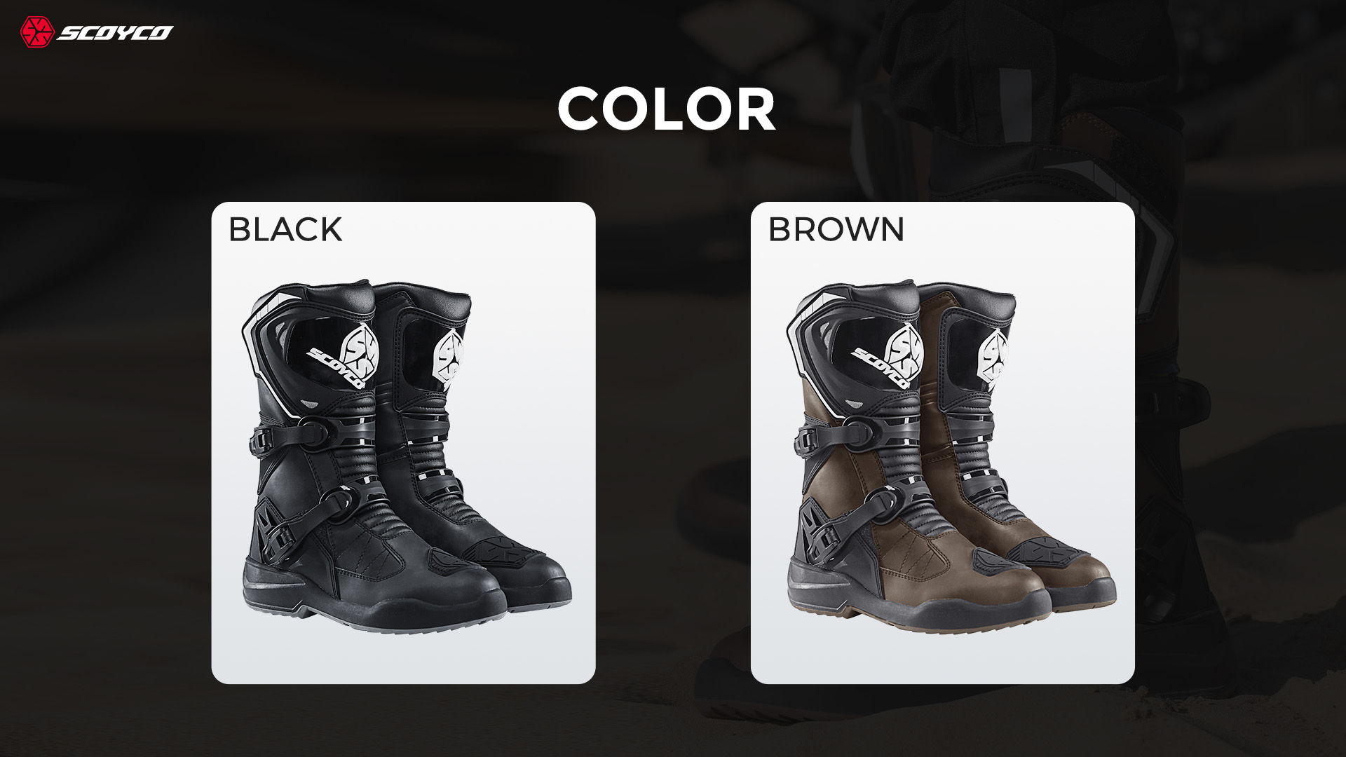 Motorcycle boots with ankle support