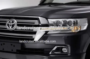 2017 land cruiser chrome bar with led for head lamp, front grille chrome bar with light