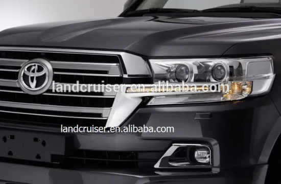 2017 land cruiser chrome bar with led for head lamp, front grille chrome bar with light