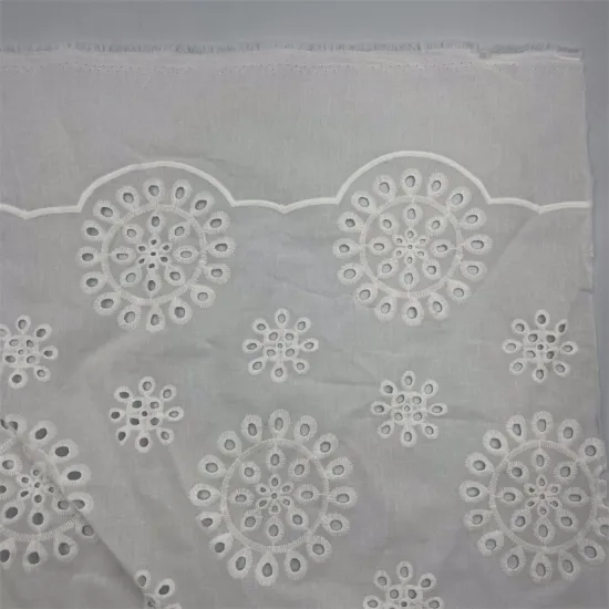 Cotton Hollowed Out Embroidered Clothing Fabric