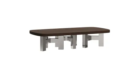 Vintage Modern Smart Coffee Table with LED Lighting