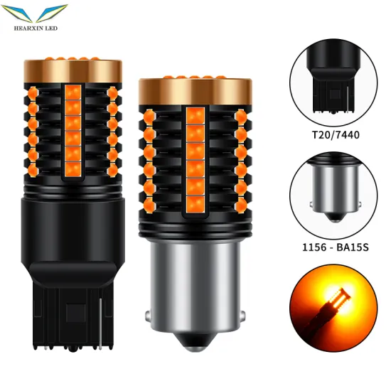 3030 Lamp Beads 43SMD 1156 BA15S T20/7440 CANBUS LED Turn Signal Auto Car Spotlight Headlamp Bulb 24W 3000LM