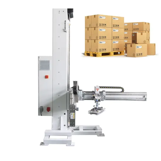 High Speed Low Cost Automatic Single Column Palletizer for Daily Chemical Products