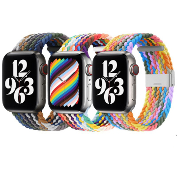 Nylon Sport Watch Band with Stainless Steel Buckle for iWatch 38mm-49mm