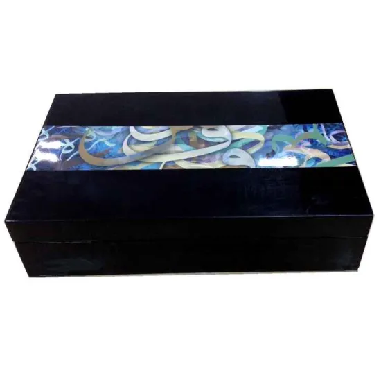 Custom Logo Wood Dates Packing Box Glossy Finishing