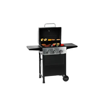 3 Burner BBQ Propane Gas Grill Stainless Steel 30 000 BTU Patio Garden Barbecue Grill with Two Foldable Shelves