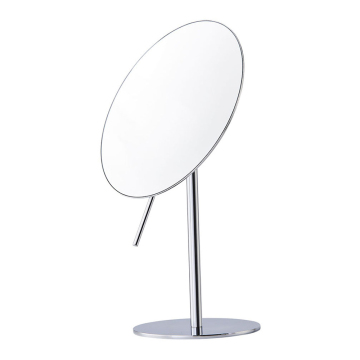 Round adjustable standing mirror