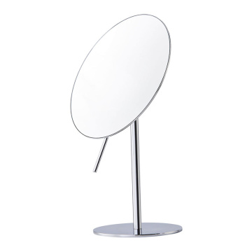 Round adjustable frameless bathroom mirror