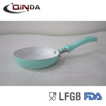 aluminum wihte ceramic coated mini egg fry pan with colorful painting