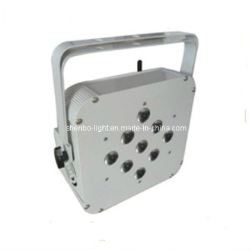 9*10W 4in1 Battery Powered Wireless DMX LED Flat PAR Light