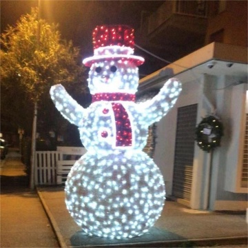 3D LED Motif Lighted Outdoor Metal Christmas Snowman (3m-7m)