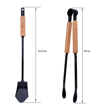 Kẻ lò sưởi bằng gang nặng màu đen và công cụ Spatula được đặt cho các hố lửa và sử dụng ngoài trời